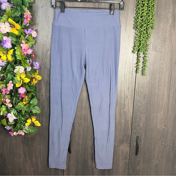 🌸5/$25🌸LulaRoe Slate Blue Stretchy Full Length Leggings One Size - Picture 4 of 16